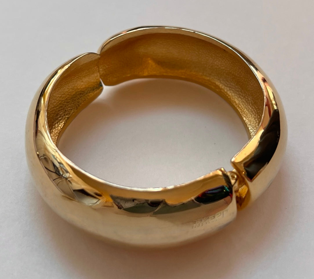 Hinge Gold Plated Metal Cuff Bracelet
