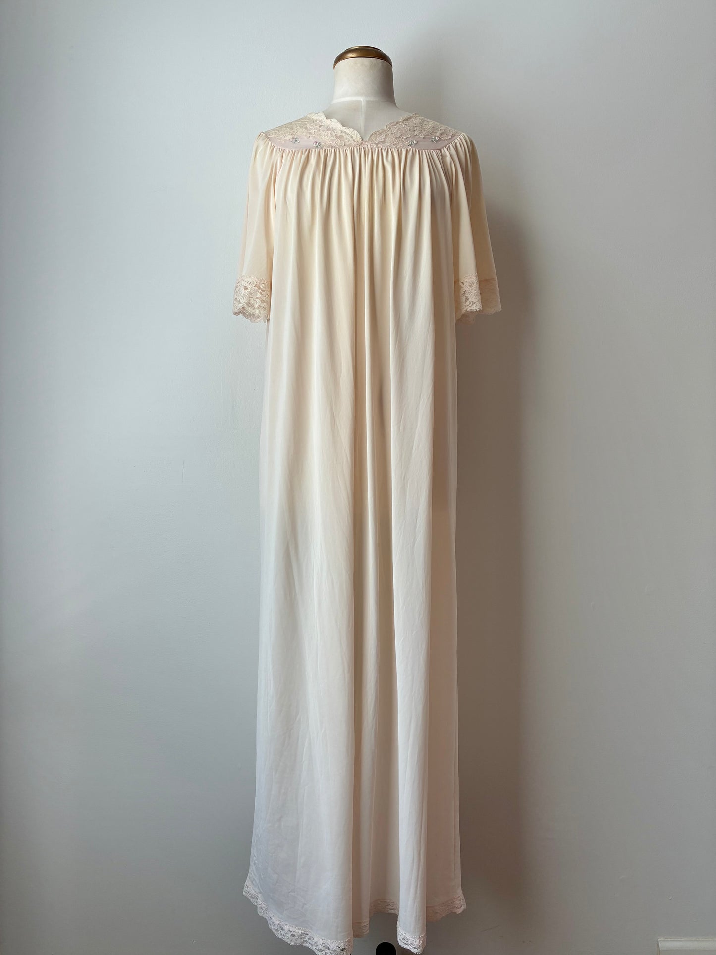 1960’s Shadow Line Maxi Nightgown, 100% Nylon