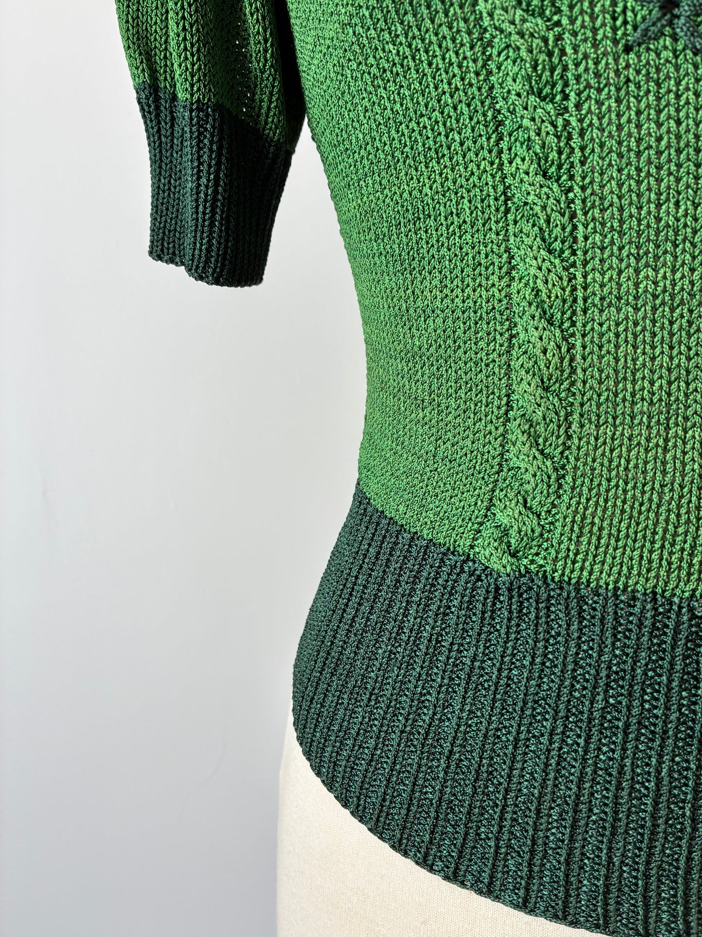 1940’s Handmade Wartime Short Sleeve Sweater, Size: Small