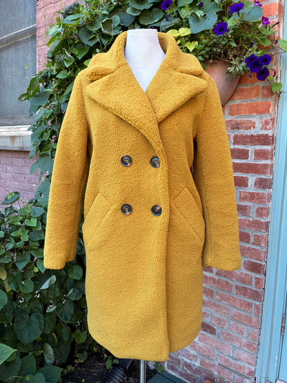 Pre-Owned Driftwood Marigold Teddy Bear Coat, Size Medium