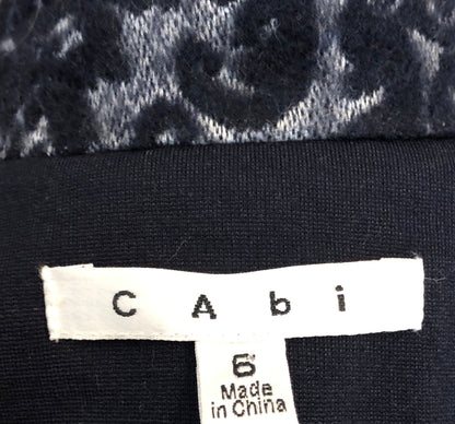 Pre-Owned Cabi Soft Wool Blend Paisley Jacquard Single Button Jacket, Size 6/8
