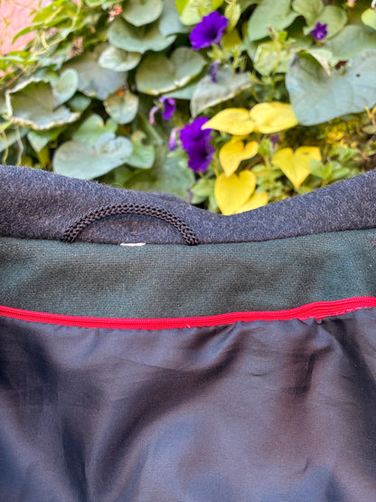 70’s/80’s Loden Dark Gray Wool-Blend Trachten Coat, Size Large (12/14)