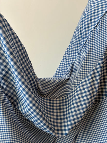 1970’s Pinwheel Contrasting Gingham Maxi Skirt, Size: Small