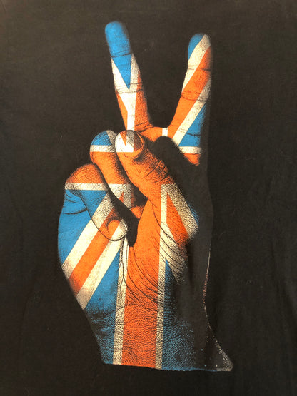 Vintage Heavyweight Champs Union Jack Peace Sign T-Shirt, Size Men’s Large