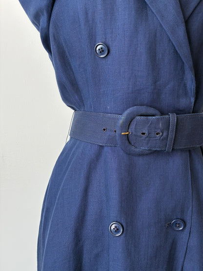 1990’s Ralph Lauren Flared Shirt Dress, 100% Linen, Size: 10