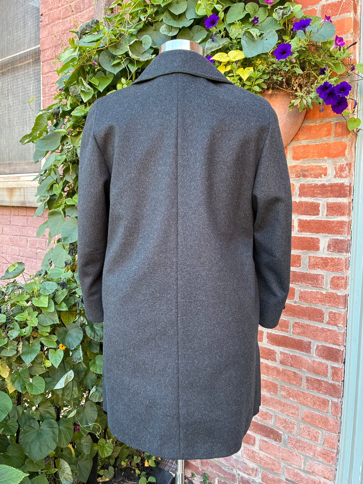 70’s/80’s Loden Dark Gray Wool-Blend Trachten Coat, Size Large (12/14)