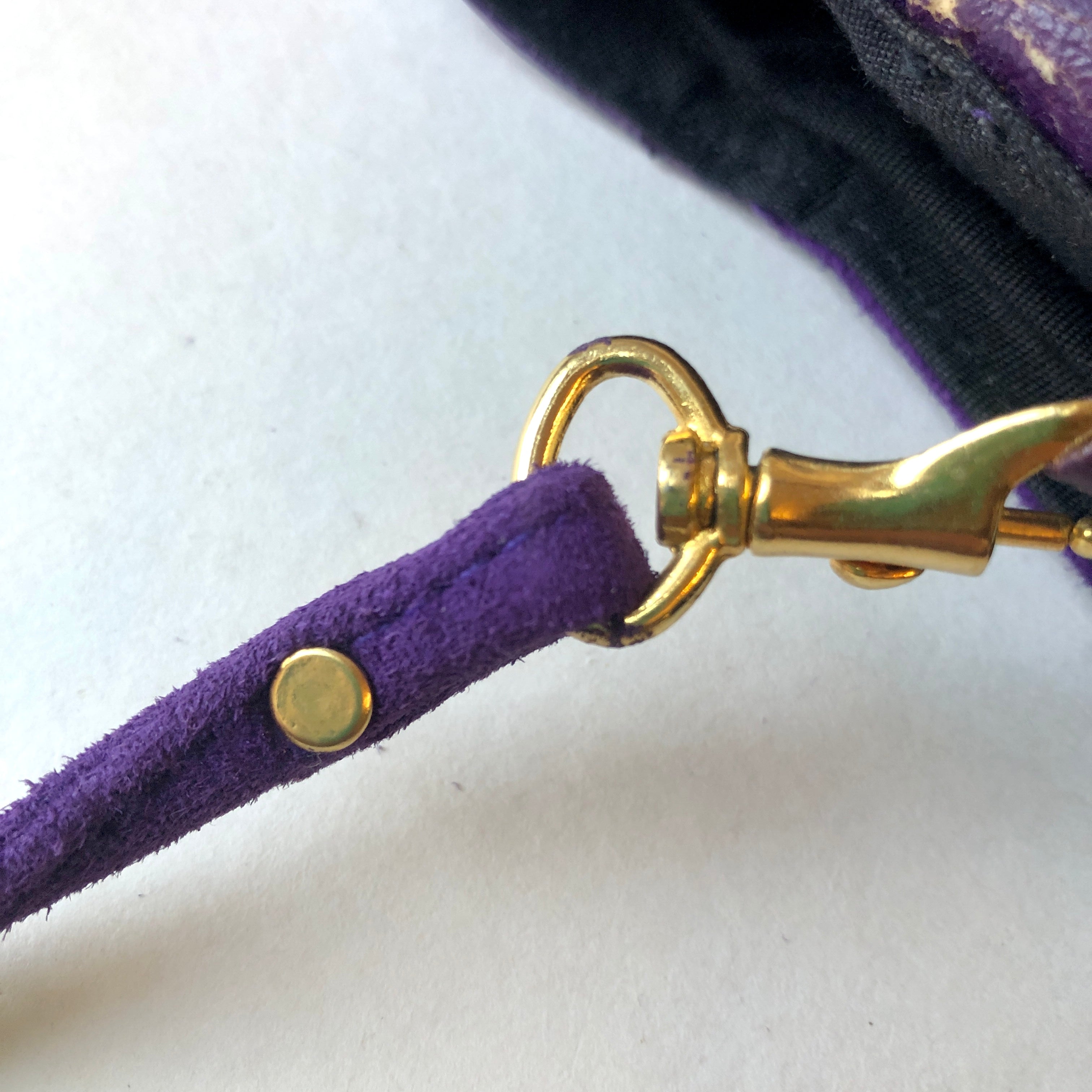1980’s Purple Suede & Reptile Handbag