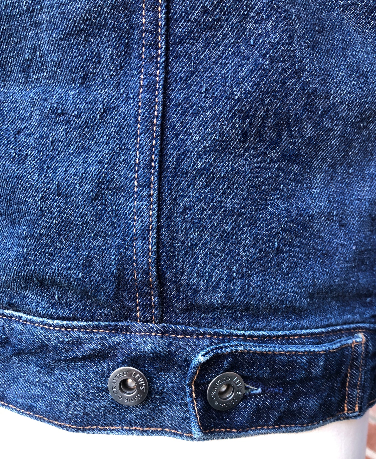 Pre-Owned Levi Strauss Crafted Japanese Neppy Denim Trucker Jacket, Size Men’s Small