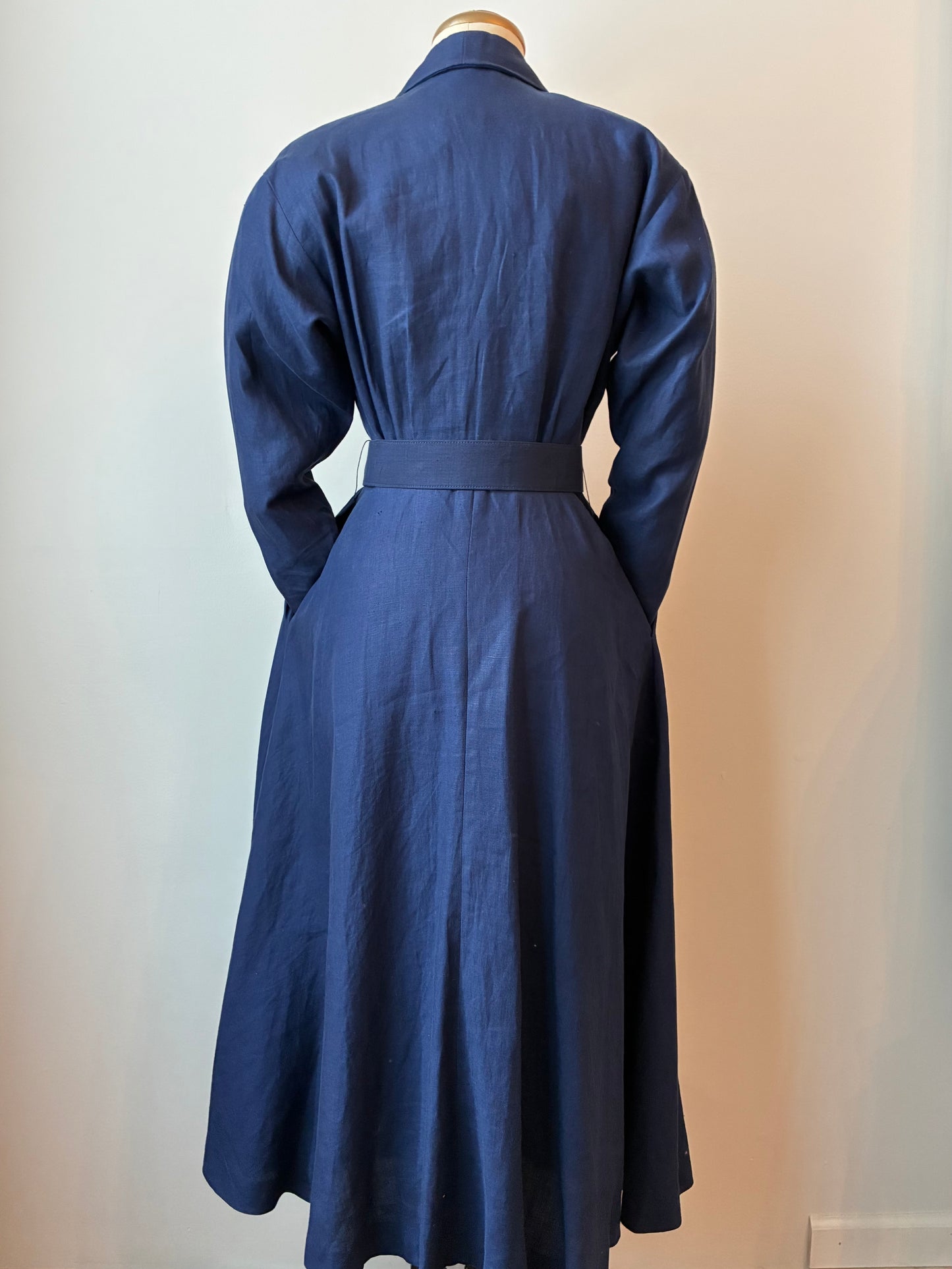 1990’s Ralph Lauren Flared Shirt Dress, 100% Linen, Size: 10