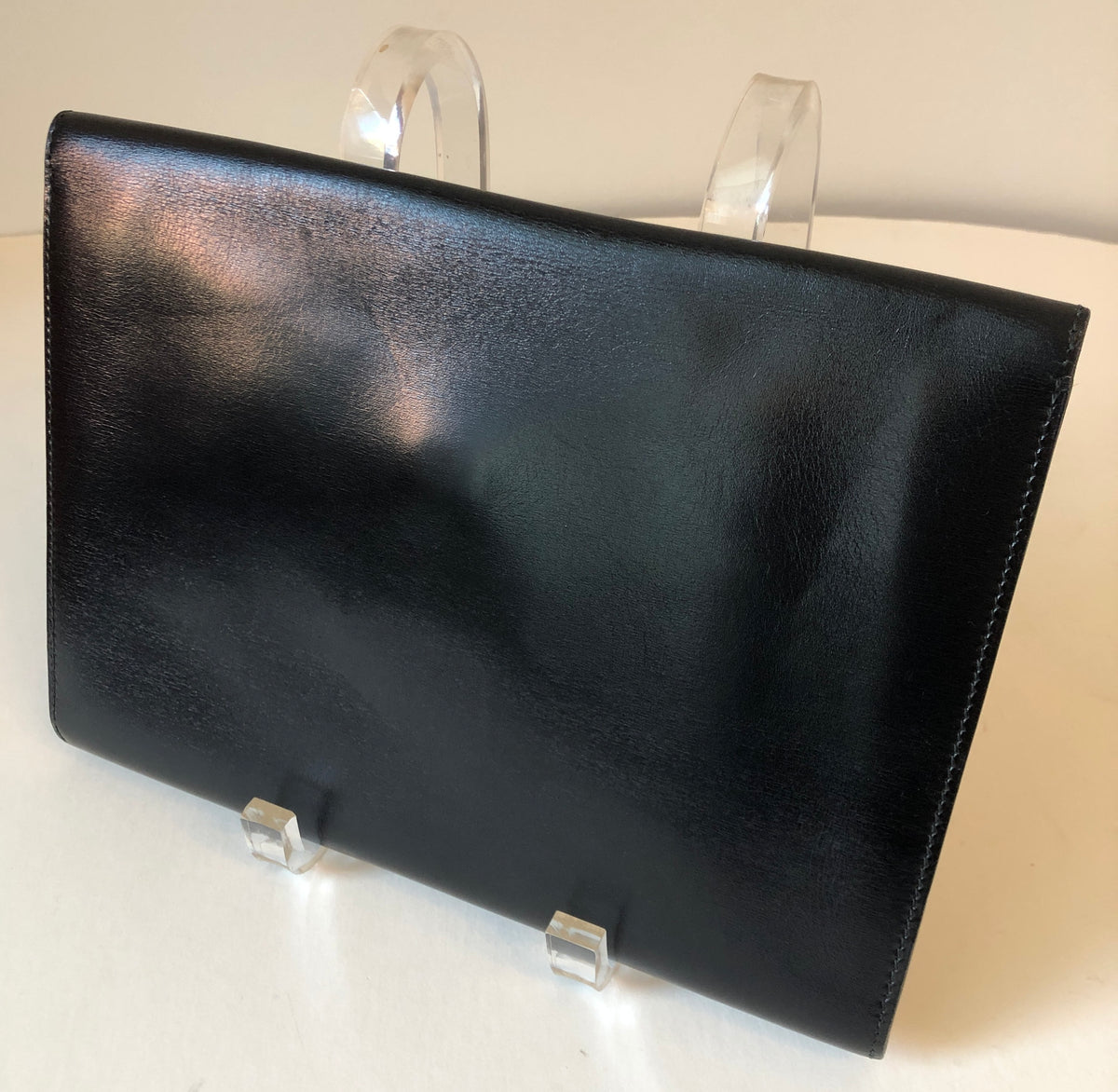 Pre-Owned Vintage 1980’s Hermès Leather and Lizard Block Pochette Rio Clutch Bag