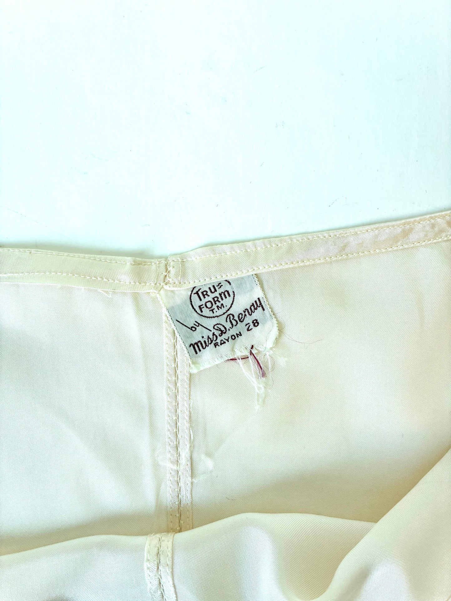 1940’s True Form Tap Shorts With Lace Hem, Size X/S Material: 100% Rayon