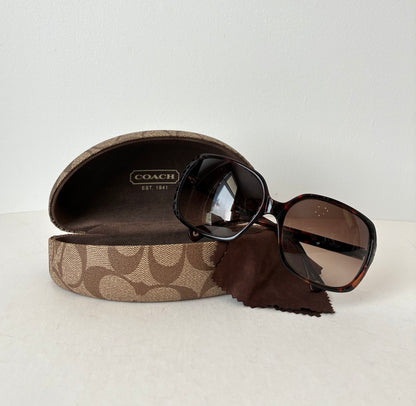 Y2K Pre-Owned Coach Tortoiseshell Sunglasses (with case)