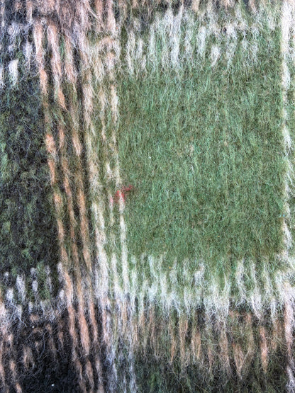 Pre-Owned Cali 1850 Green Mohair Plaid Coat, Size Small