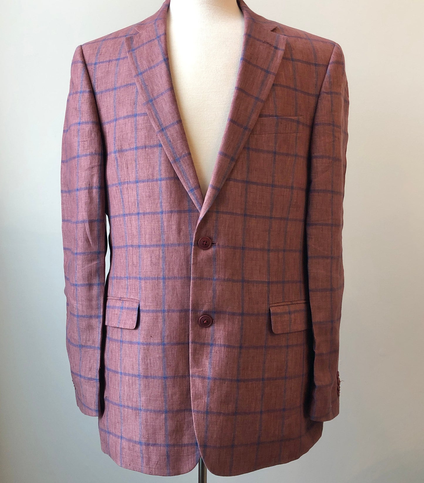 Tommy Hilfiger Men’s Checkered Linen Sport Coat, Size 40 Regular