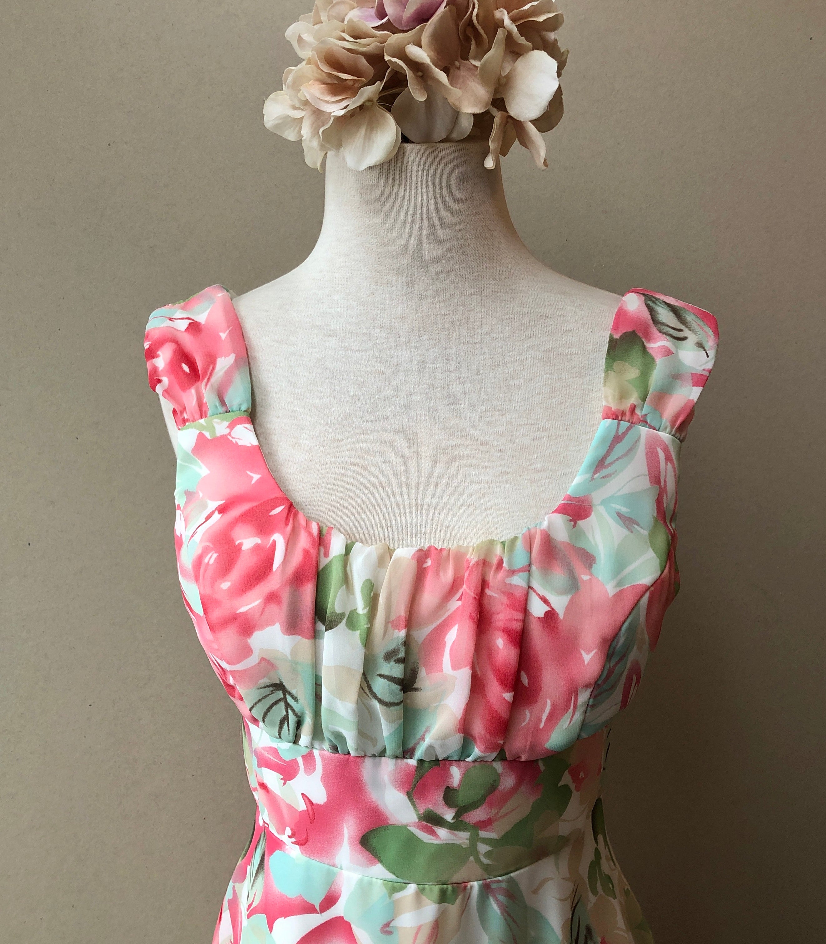 1990’s Lined Dressbarn Romantic Floral Dress, Size 4