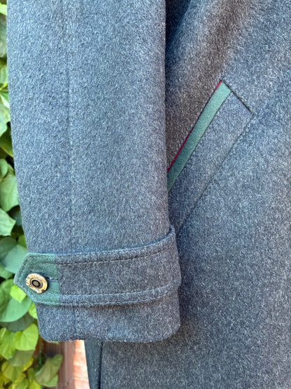 70’s/80’s Loden Dark Gray Wool-Blend Trachten Coat, Size Large (12/14)