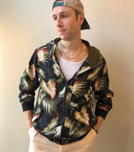 NWT Pre-Owned Scotch & Soda Palm Print Lightweight Travel Jacket, Size Large/XL