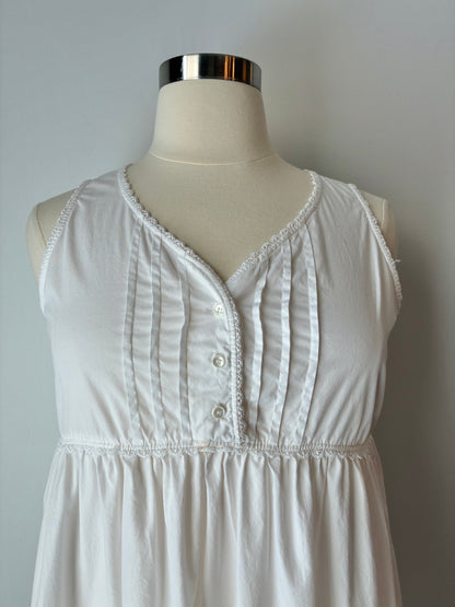 Hanna Anderson Sleeveless 3 Button Nightgown, 100% Cotton, Size: Large