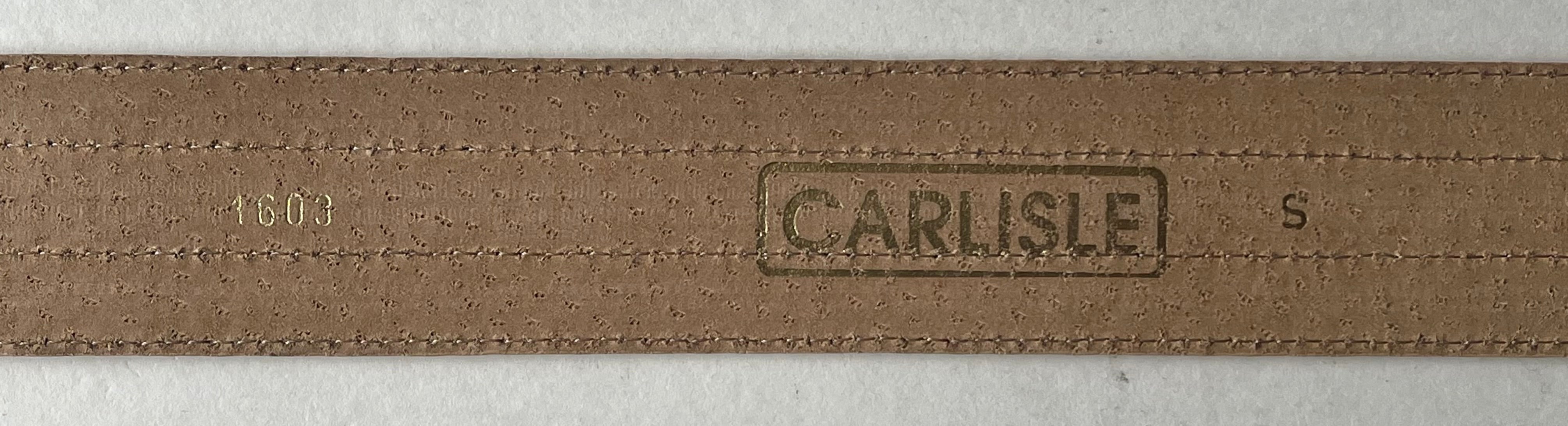 Carlisle Tan/Black Reptile Skin Belt, Size: S