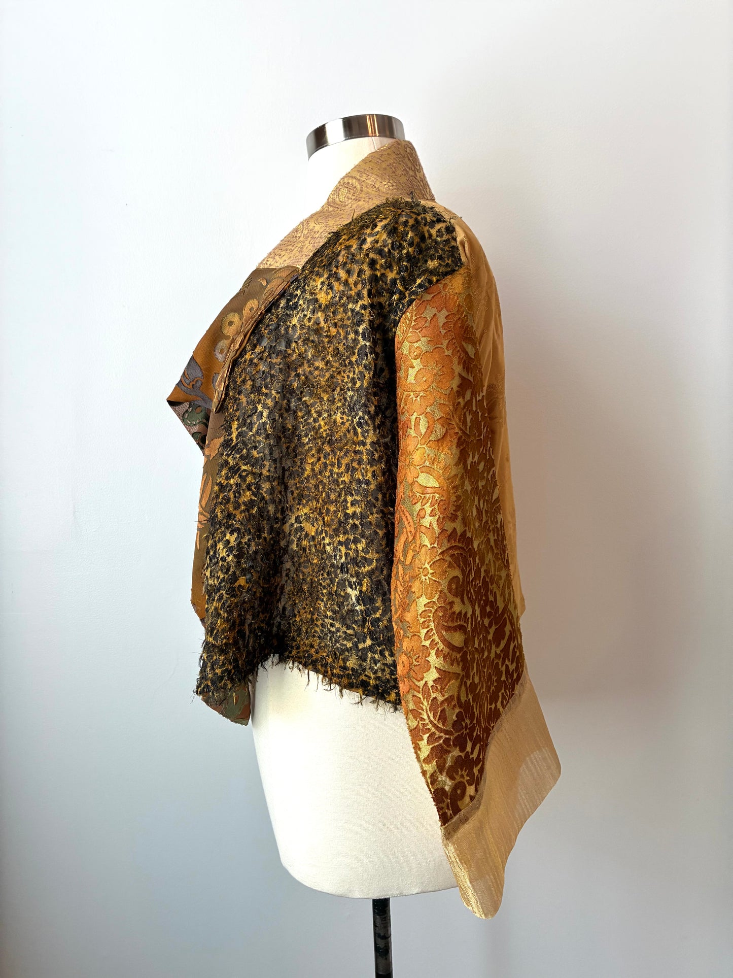 Pre-Owned Y2K Sterling Styles Silk/Organza Open Front Jacket, Size:M/L