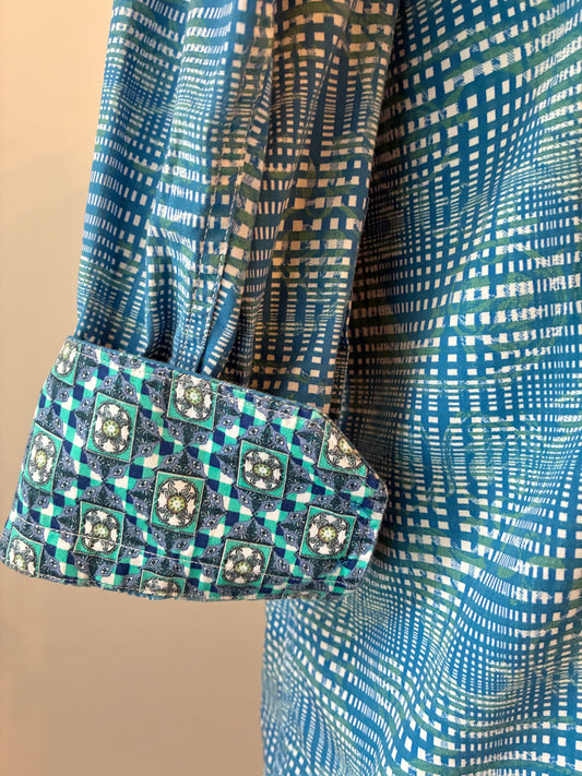 Robert Gram Flip Cuff Shirt, Size: Small Petite, Material: 100% Cotton
