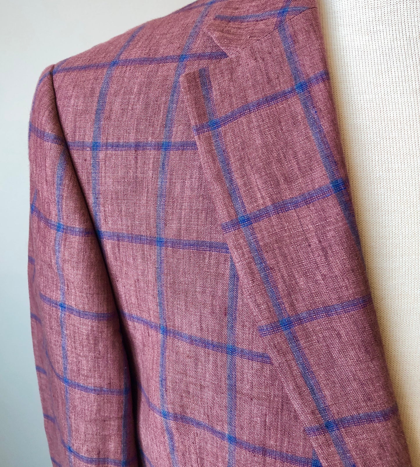 Tommy Hilfiger Men’s Checkered Linen Sport Coat, Size 40 Regular