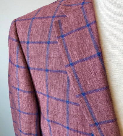 Tommy Hilfiger Men’s Checkered Linen Sport Coat, Size 40 Regular