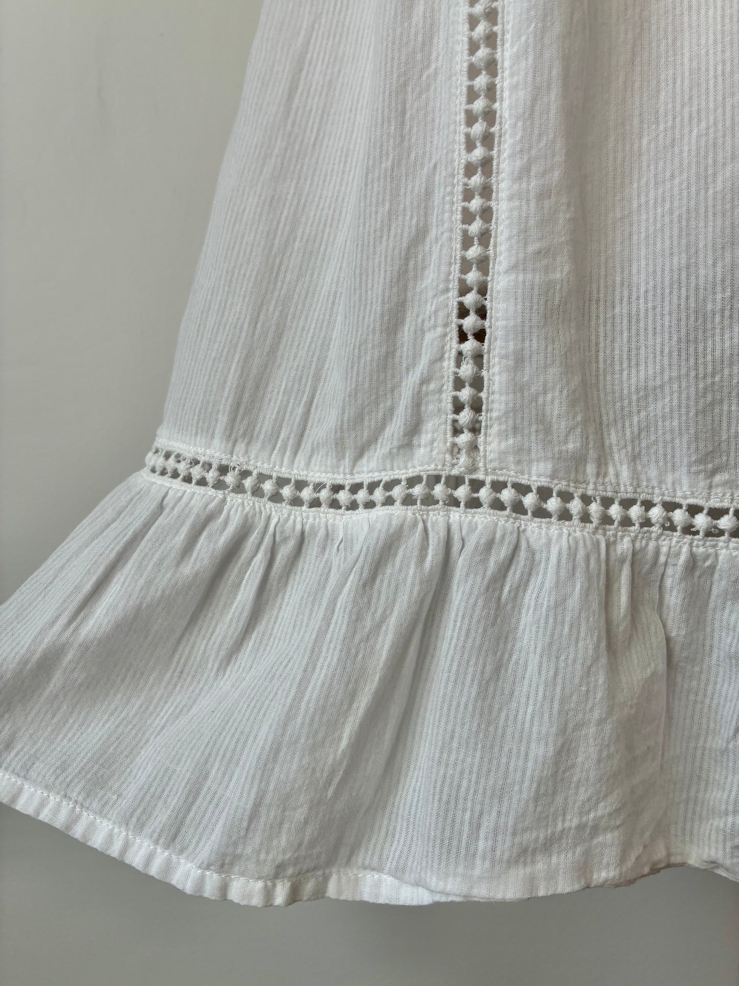 Artisan NY White Babydoll Sleep-dress, 100% Cotton, Size Medium
