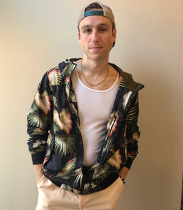 NWT Pre-Owned Scotch & Soda Palm Print Lightweight Travel Jacket, Size Large/XL