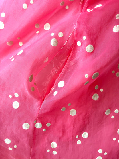 1960’s Princess Pat Polka Dot Lined Organza Brunch Coat, Size: 14
