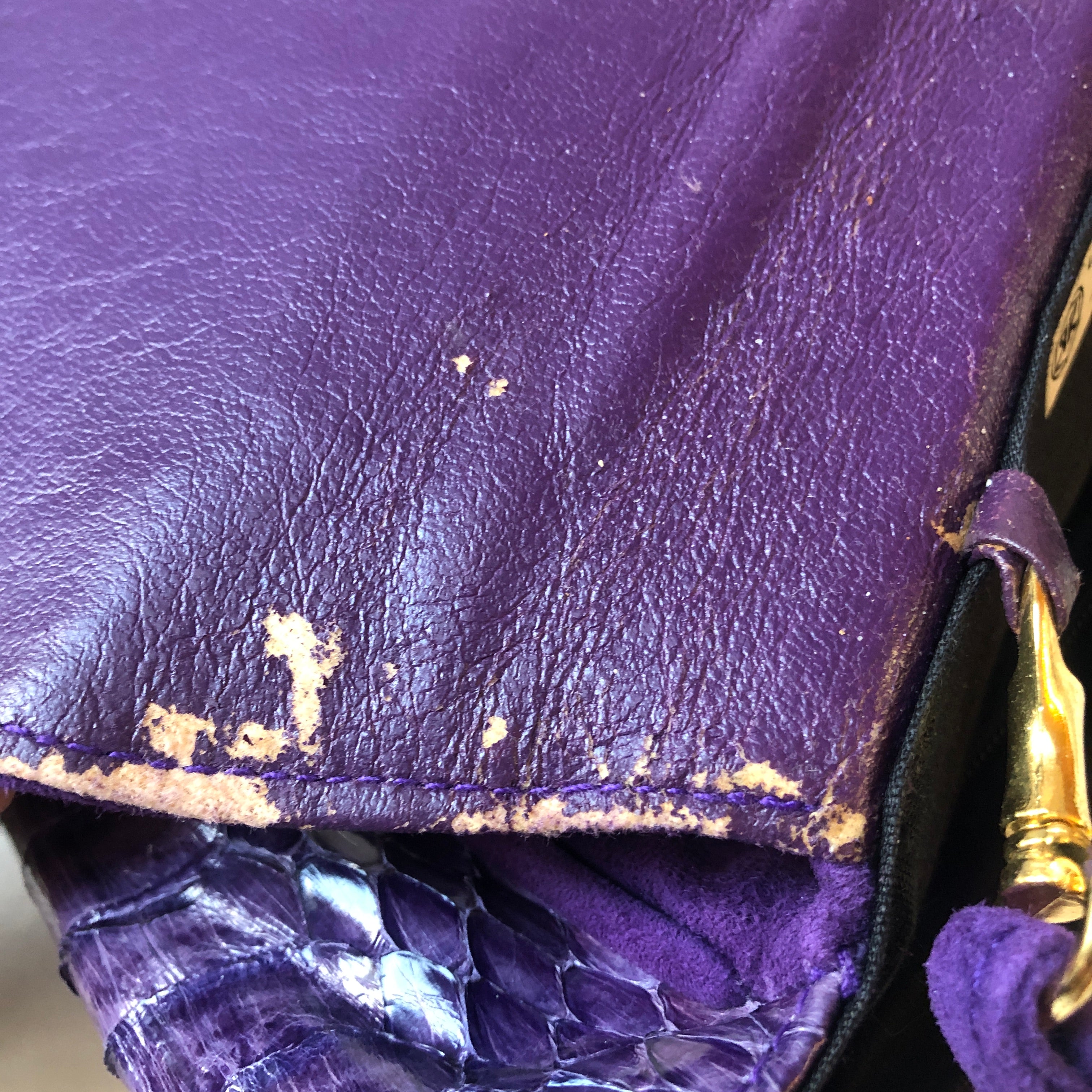 1980’s Purple Suede & Reptile Handbag