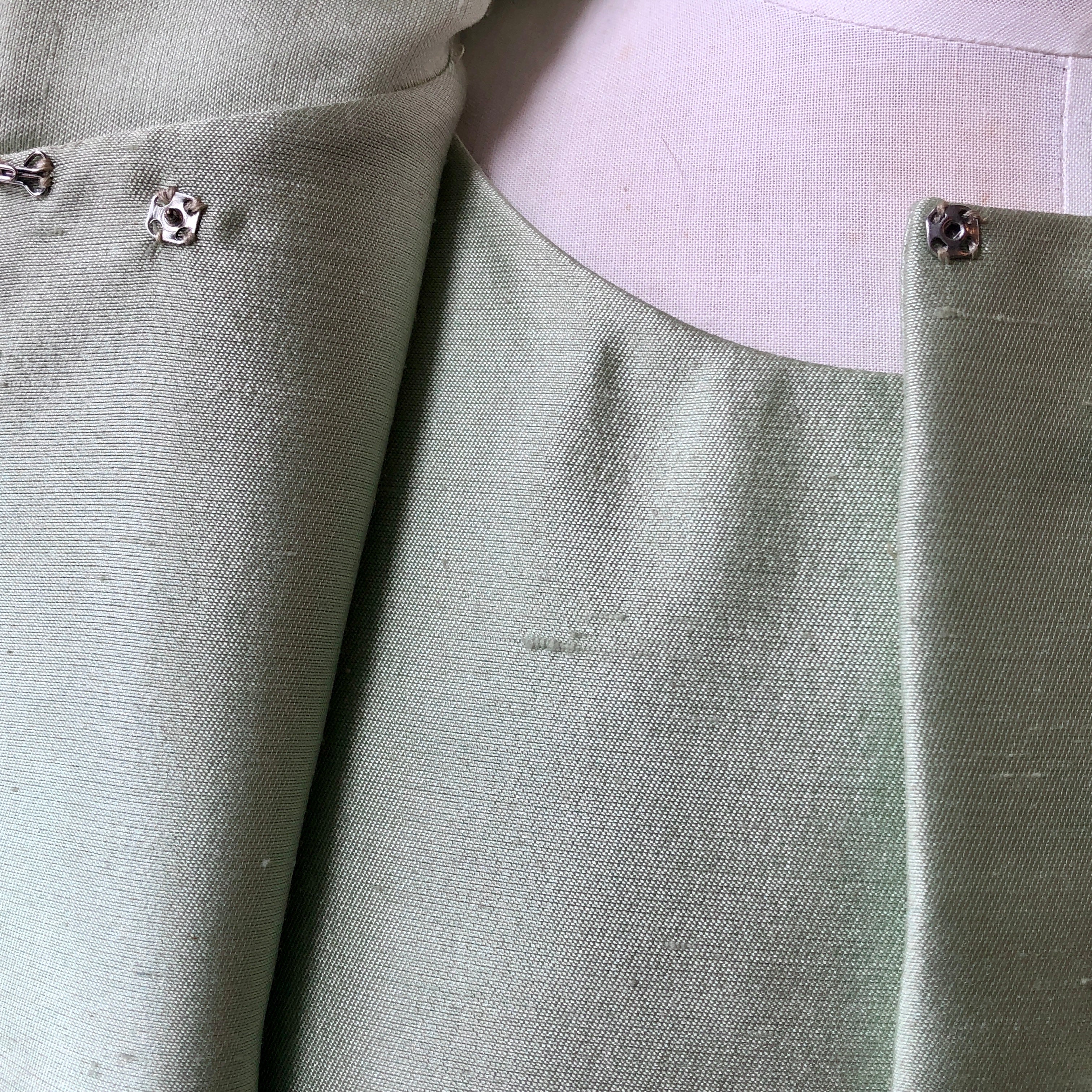 1960’s Parnes Feinstein 2PC Silk and Lace Dress and Jacket, Size 8/10