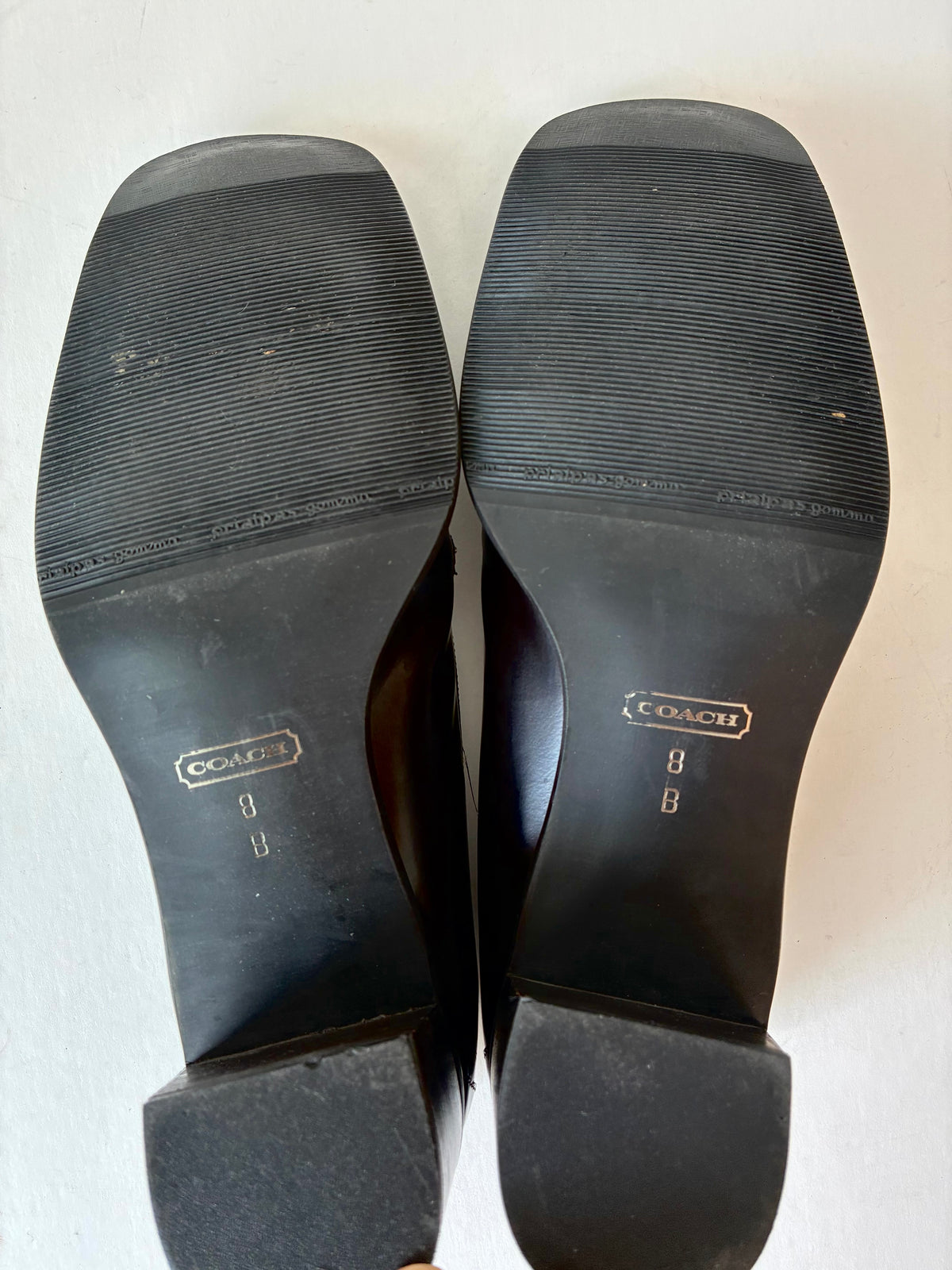 1990’s Pre-Owned Coach Dark Brown Leather Women’s Loafers, Size: 8B (With Box)