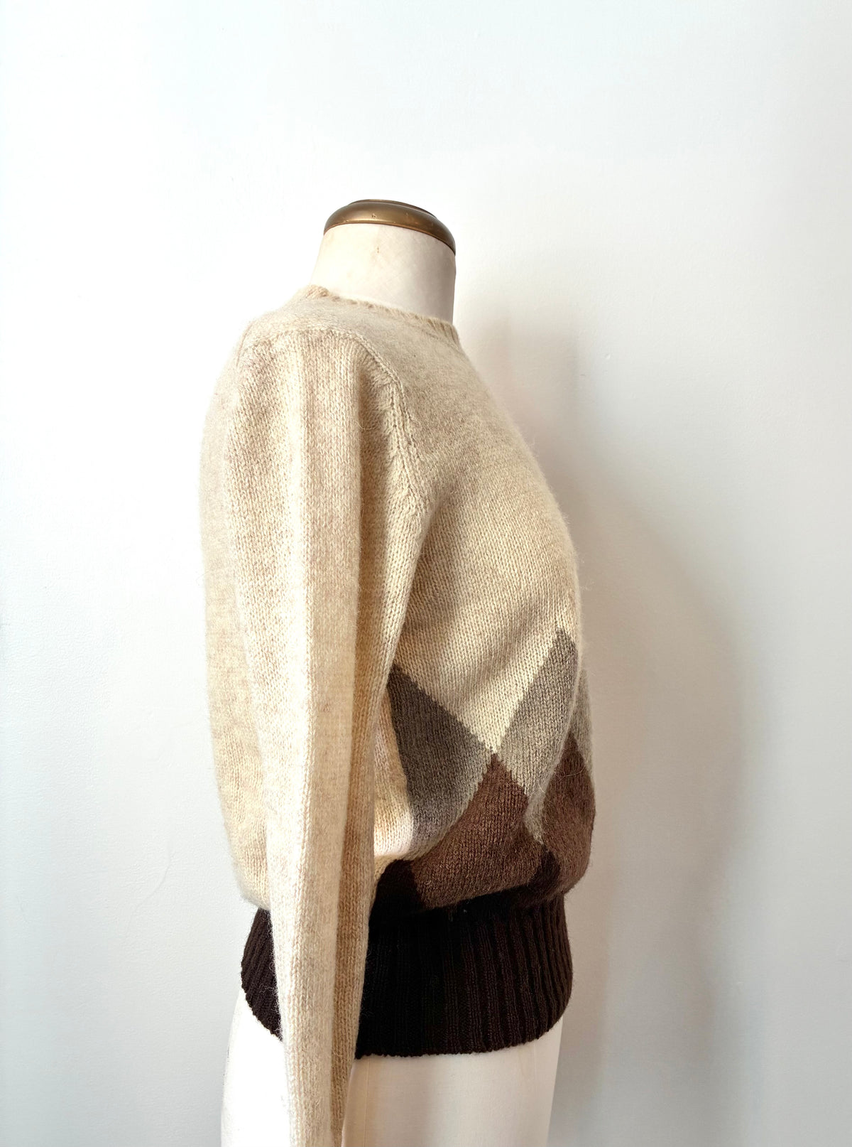 70’s Aston Argyle Shetland Wool Sweater, Size Small