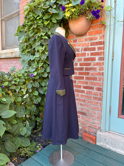 70’s/80’s Resi Hammerer 2 PC New Wool Loden Skirt and Jacket Set, Size X-Small