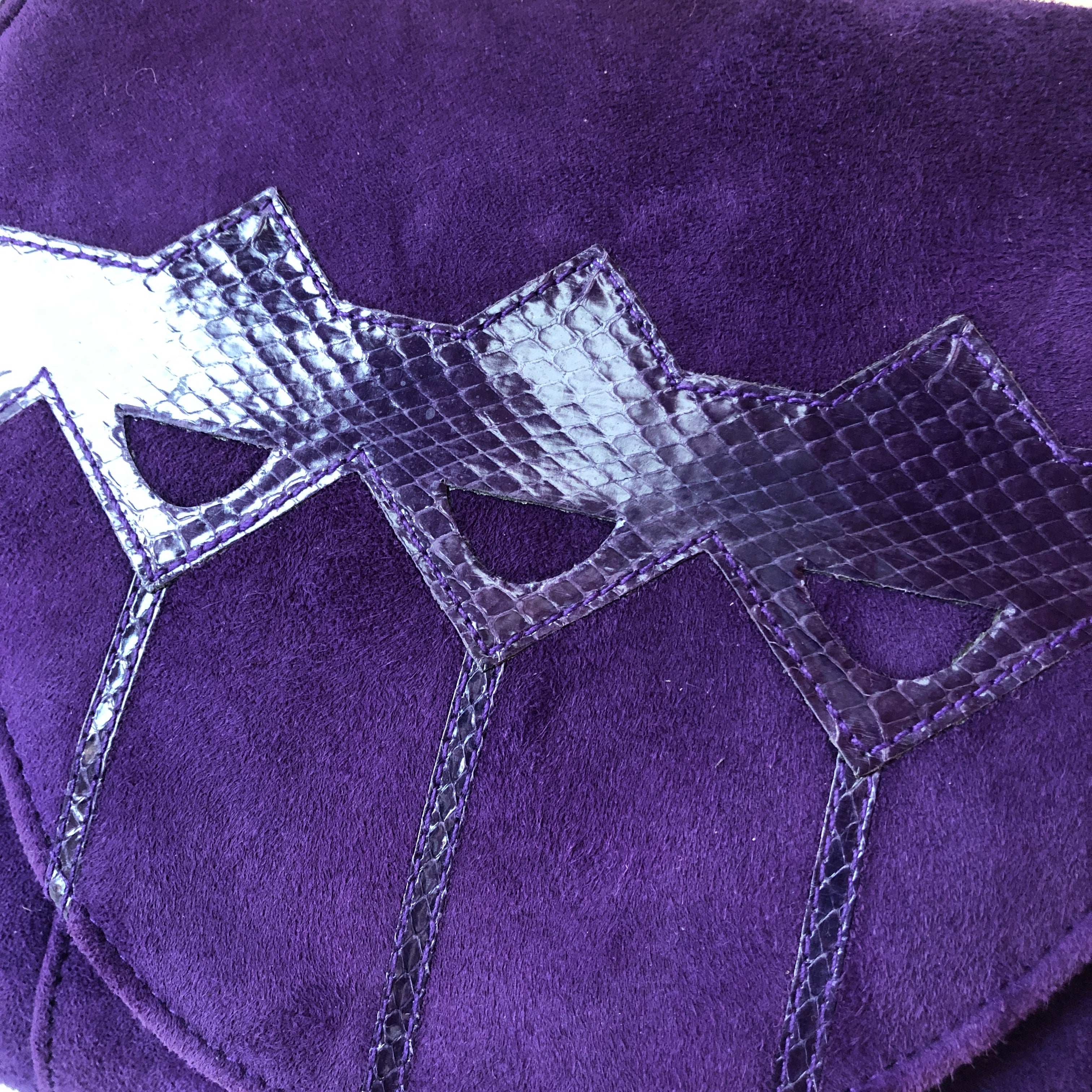 1980’s Purple Suede & Reptile Handbag