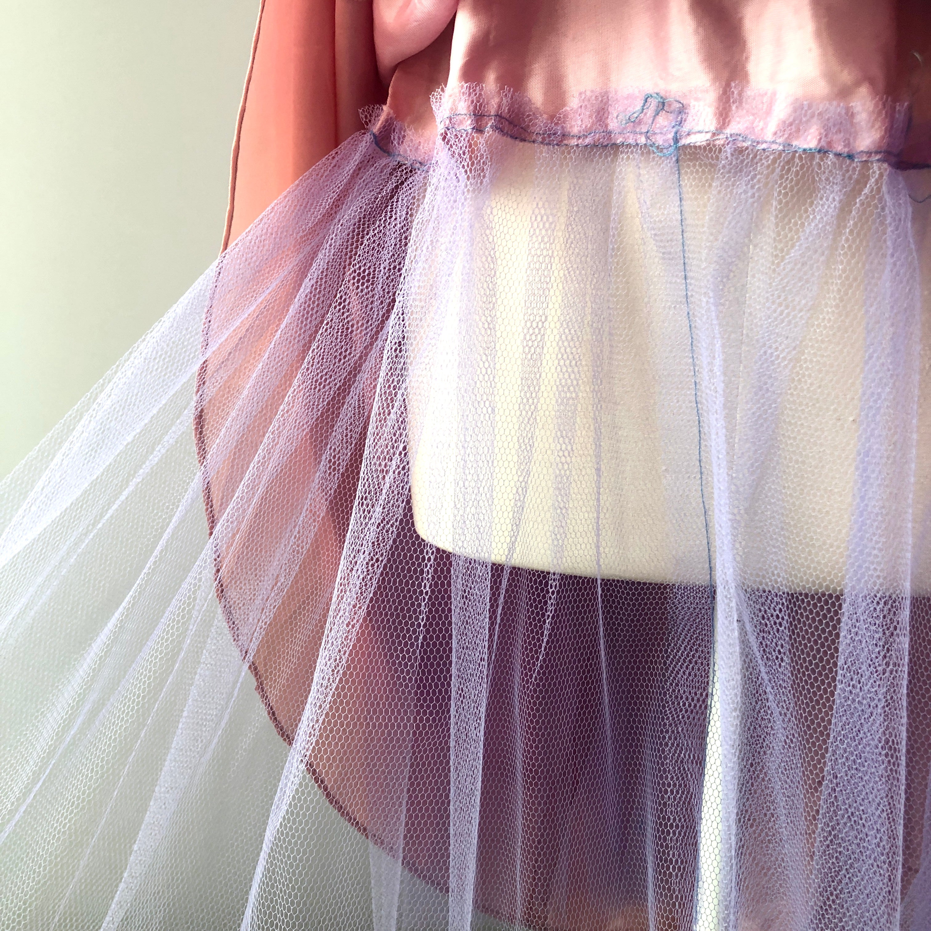 1950’s Hand Sewn Beaded & Sequin Chiffon Party Dress, Size Medium