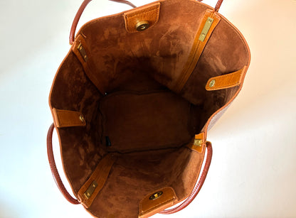 Pre-Owned Antik Kraft Cognac Vegan Leather Bucket Tote