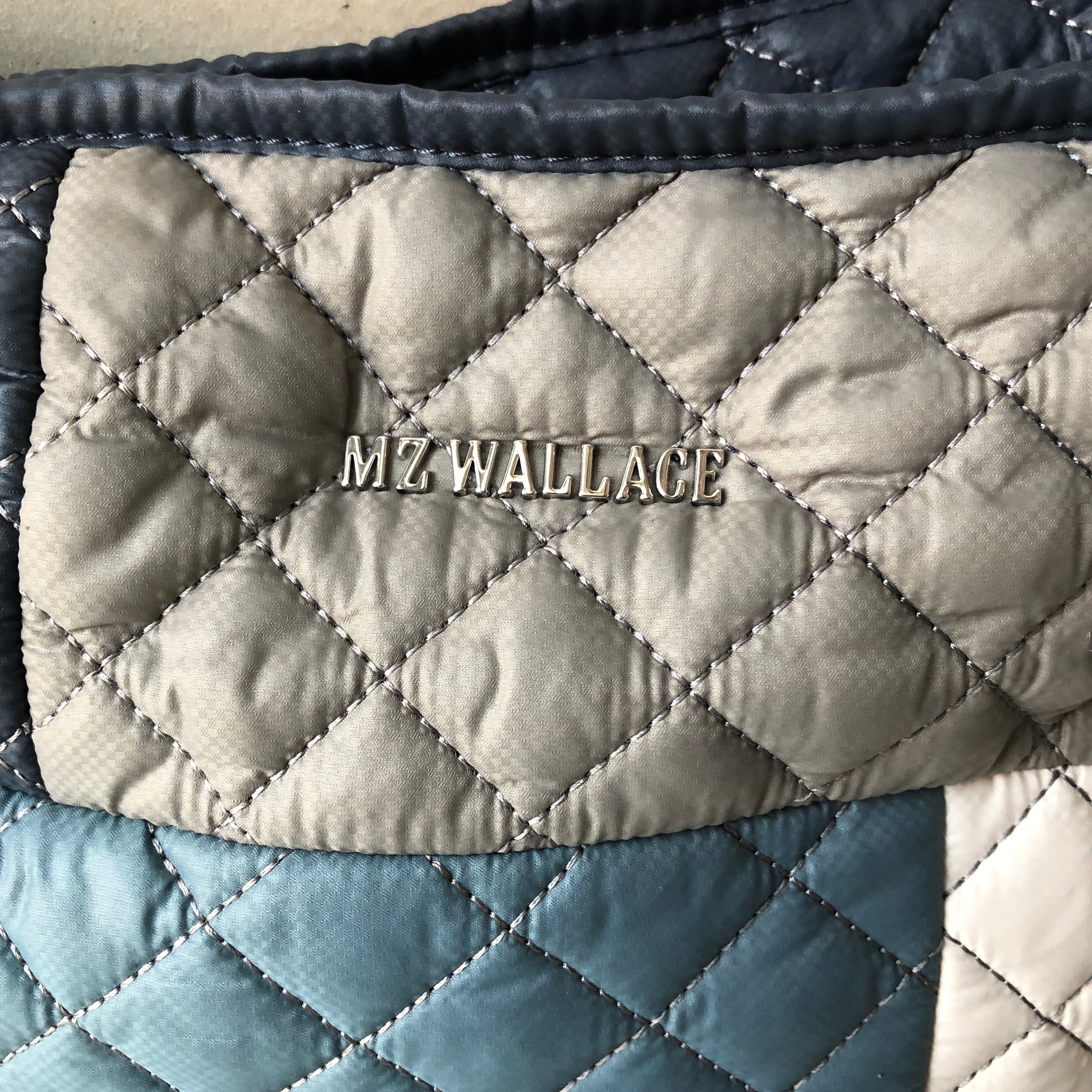 Pre-Owned MZ Wallace Parker Quilted Colorblock Crossbody Satchel Bag
