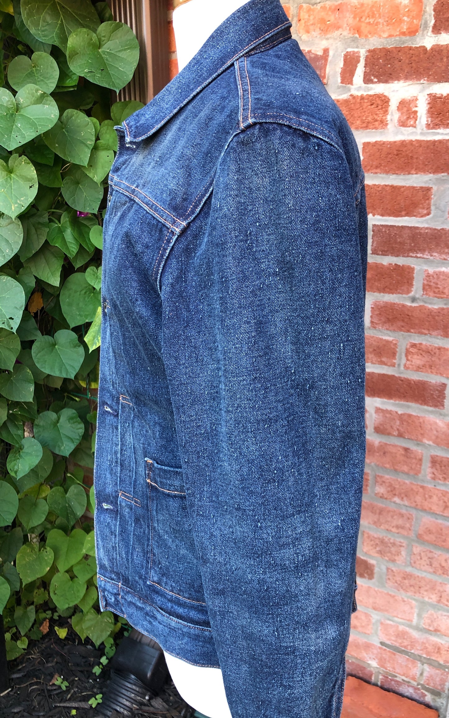 Pre-Owned Levi Strauss Crafted Japanese Neppy Denim Trucker Jacket, Size Men’s Small