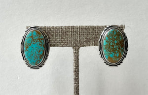 Vintage 925 Sterling Silver Turquoise Earrings