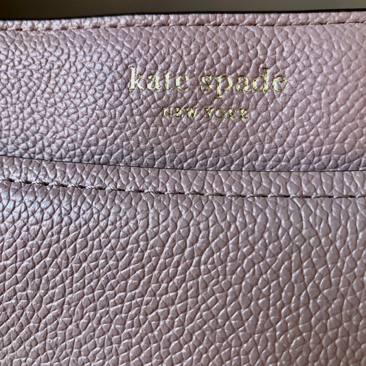 Pre-owned Never Worn Kate Spade Margeaux Mauve Pebble Leather Crossbody Bag