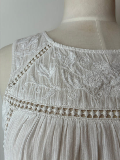Artisan NY White Babydoll Sleep-dress, 100% Cotton, Size Medium
