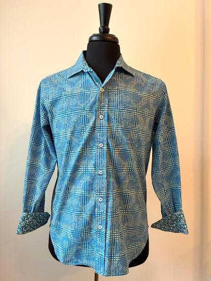 Robert Gram Flip Cuff Shirt, Size: Small Petite, Material: 100% Cotton