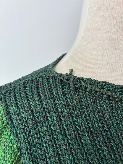 1940’s Handmade Wartime Short Sleeve Sweater, Size: Small