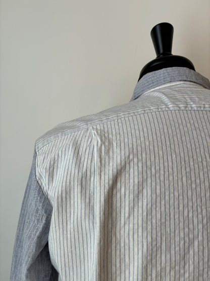 Kolor Pinstripe Blocking Button Down Shirt, 99% Cotton, Size: Medium