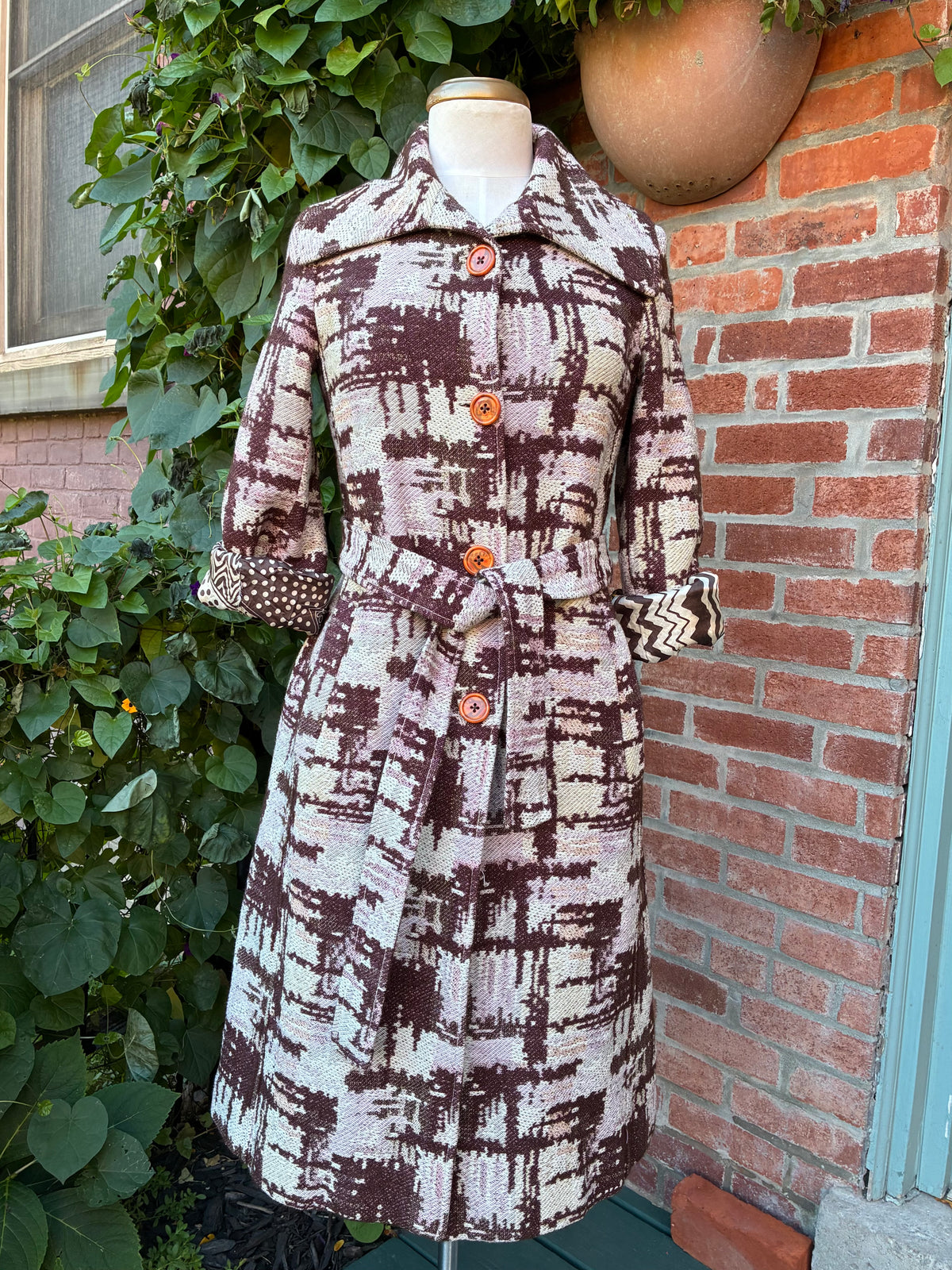 Y2K Pre-Owned Missoni Wool-Blend Knit Jacquard Coat, Size Small