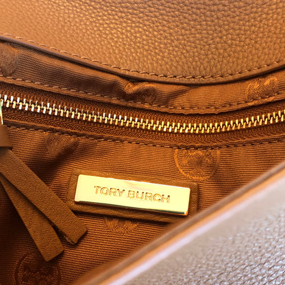 Pre-Owned Tory Burch Pebble Leather Britten Clutch/Crossbody Bag