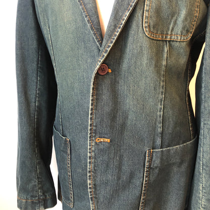 Pre-Owned Men’s French Connection UK Denim Blazer, Size 40 Regular