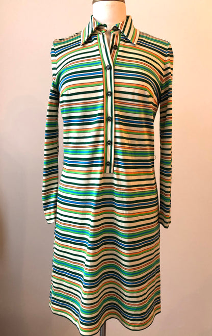 1960’s Sport LTD. Knit Shirt Dress, Size: Med